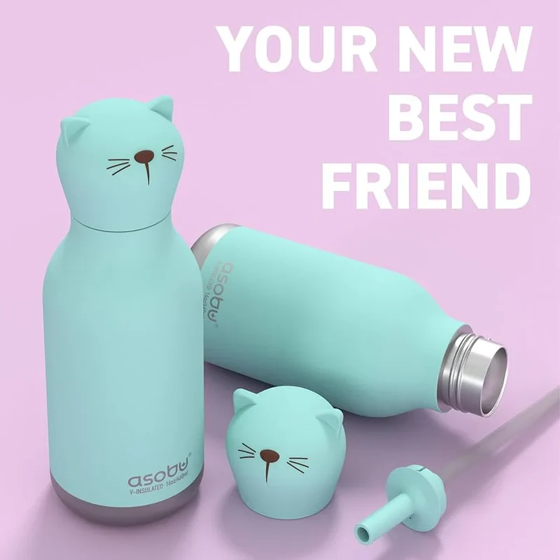 Botella Bestie Gato 460ml · Asobu