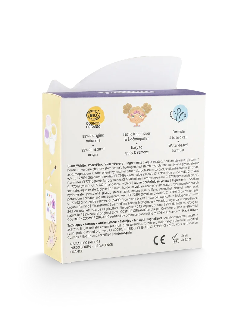 Kit 4 colores pintura de cara Butterfly · Namaki