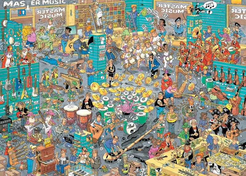 Jan van Haasteren - The Music Shop & Holiday Jitters (2x1000 pieces)