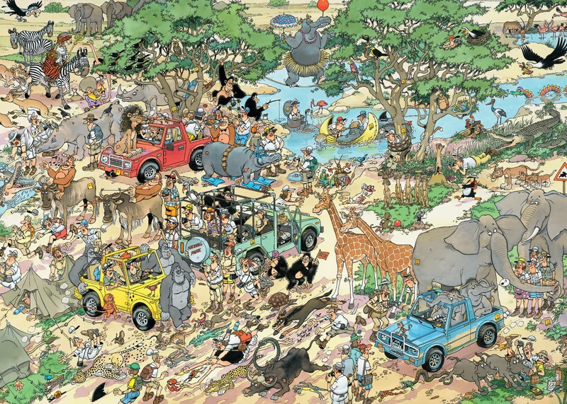 Jan van Haasteren - Safari & Storm (2x1000 pieces)