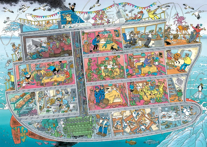 Jan van Haasteren - Cruise Ship (1000 pieces)
