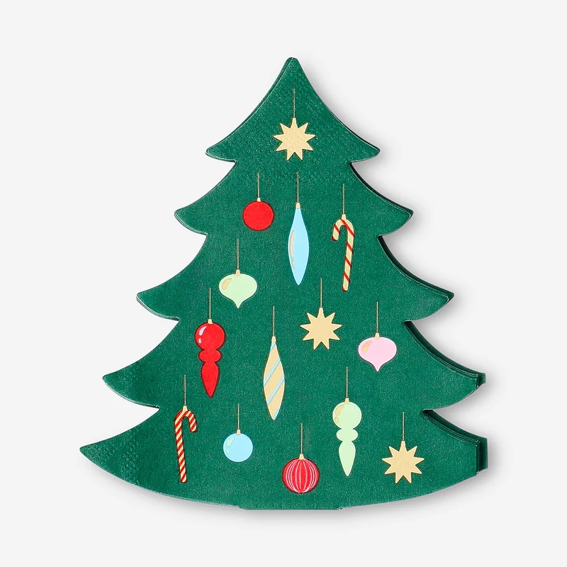 Christmas tree napkins - 16 pcs