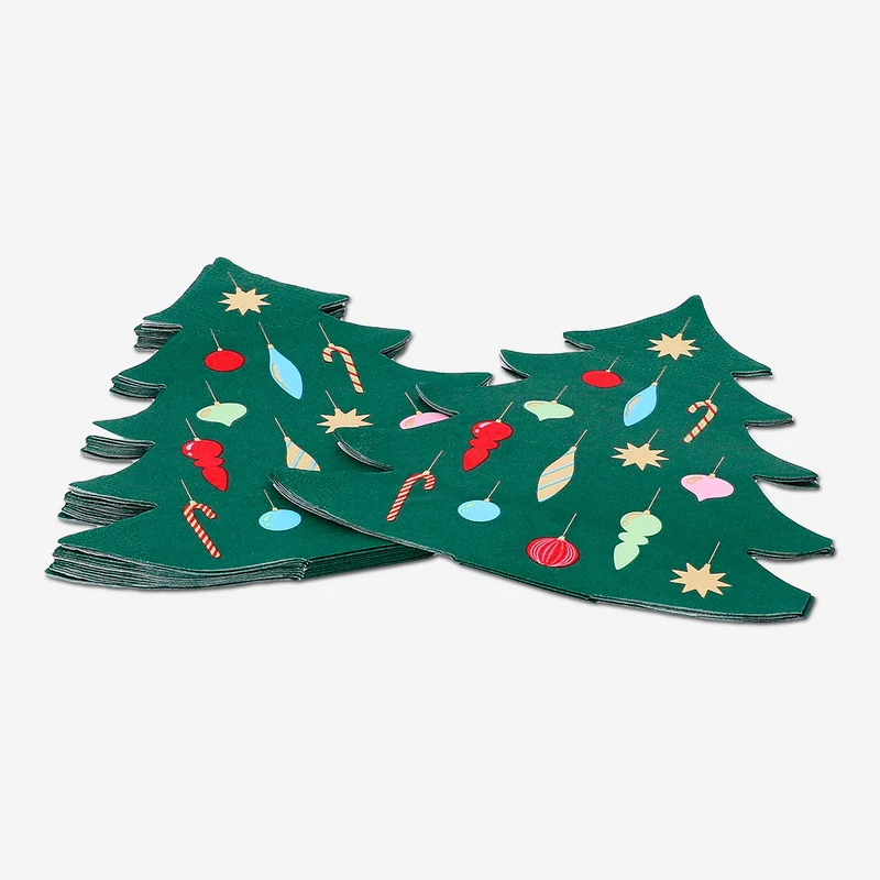 Christmas tree napkins - 16 pcs