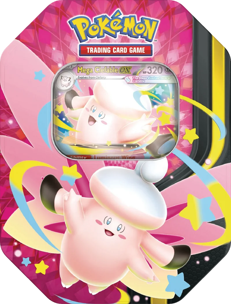 Pokemon TCG: Lata Megaluz Lunar - Mega Gengar ex o Mega Clefable ex En Español