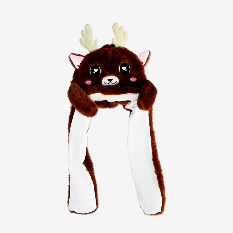 Reindeer hat with moving hands