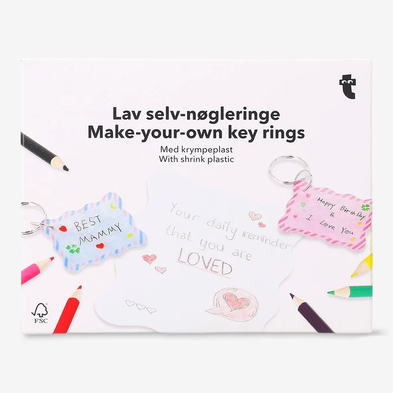 DIY keyrings with shrink plastic