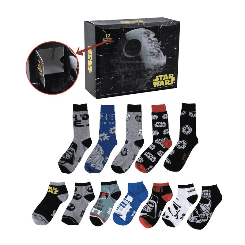 Pack 12 Pares de Calcetines Star Wars Cerdá Talla 38-45