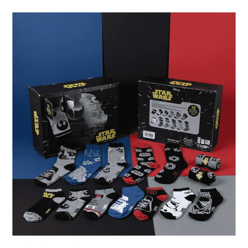 Pack 12 Pares de Calcetines Star Wars Cerdá Talla 38-45