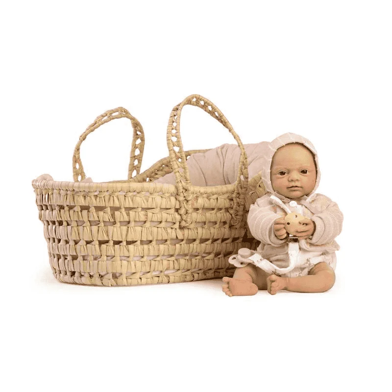 Muñeca Reborn de Silicona Violeta 32 cm con Capazo - Muñecas Antonio Juan