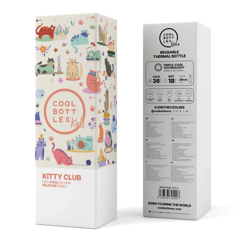 Botella Acero Kitty Club 260ml · Cool Bottles