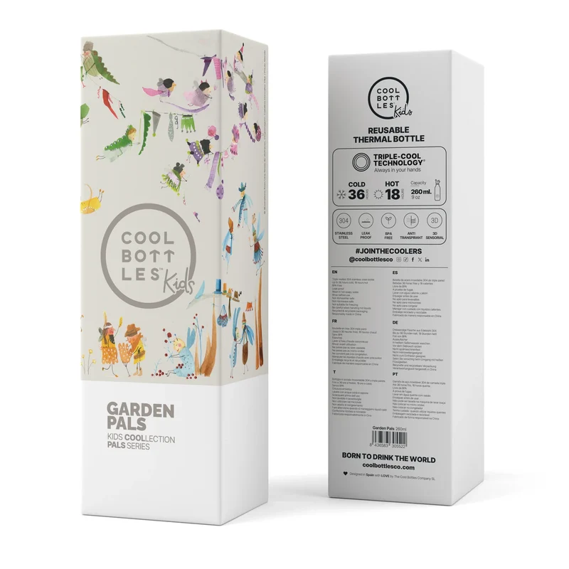 Botella Acero Garden Pals 260ml · Cool Bottles