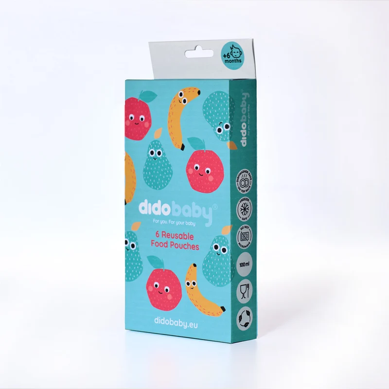 Pack de 6 pouch reutilizable para pure de fruta · Didobaby