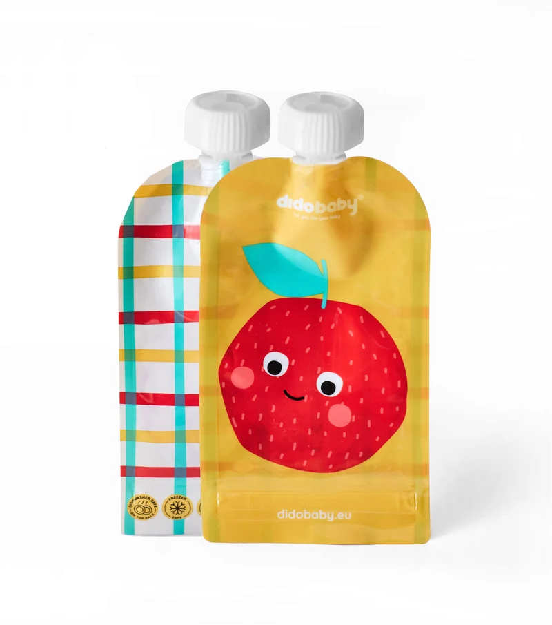 Pack de 6 pouch reutilizable para pure de fruta · Didobaby