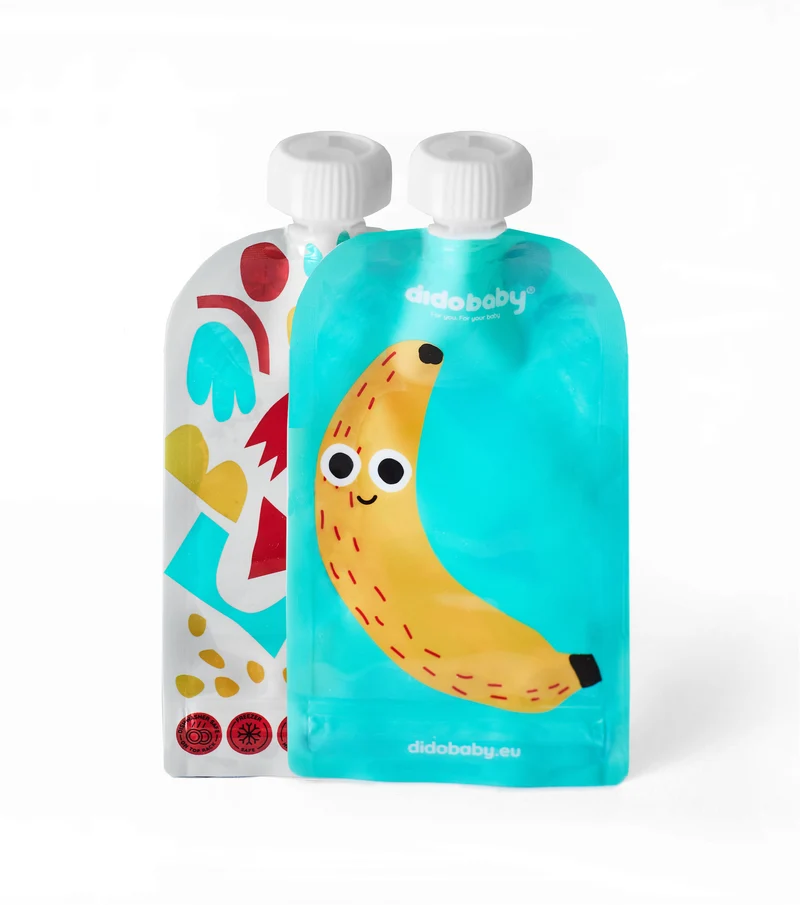 Pack de 6 pouch reutilizable para pure de fruta · Didobaby