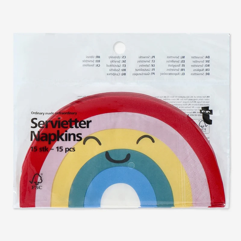 Rainbow Napkins - 15 pcs
