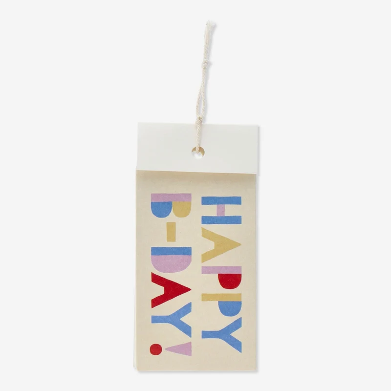Happy birthday gift tags. 4 pcs