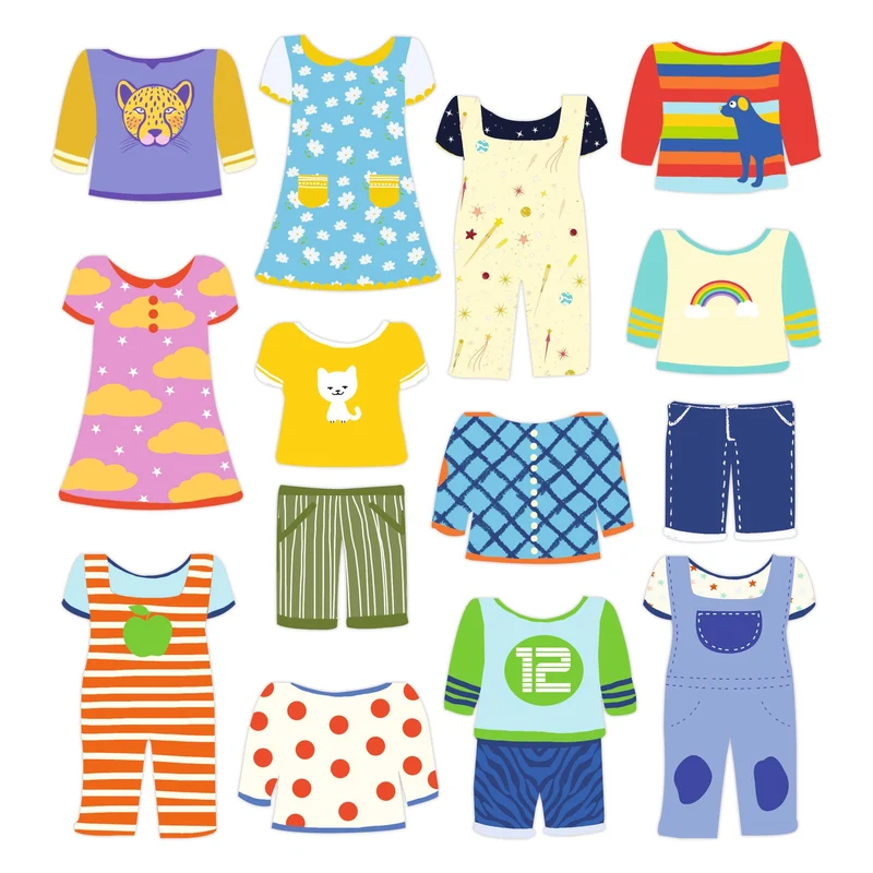Pegatinas reposicionables La Ropa · Djeco