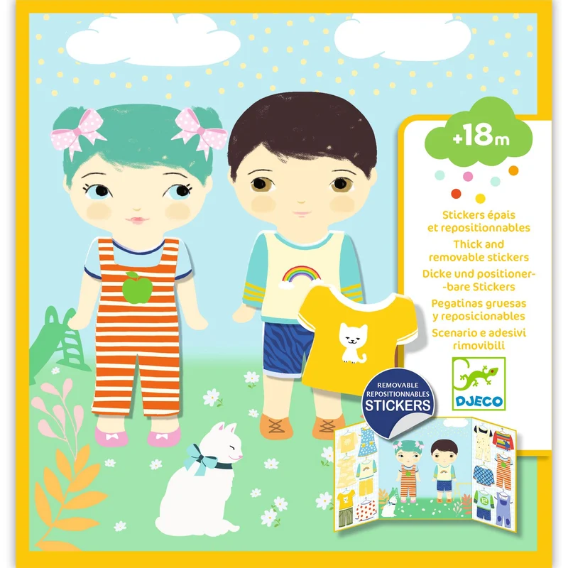 Pegatinas reposicionables La Ropa · Djeco