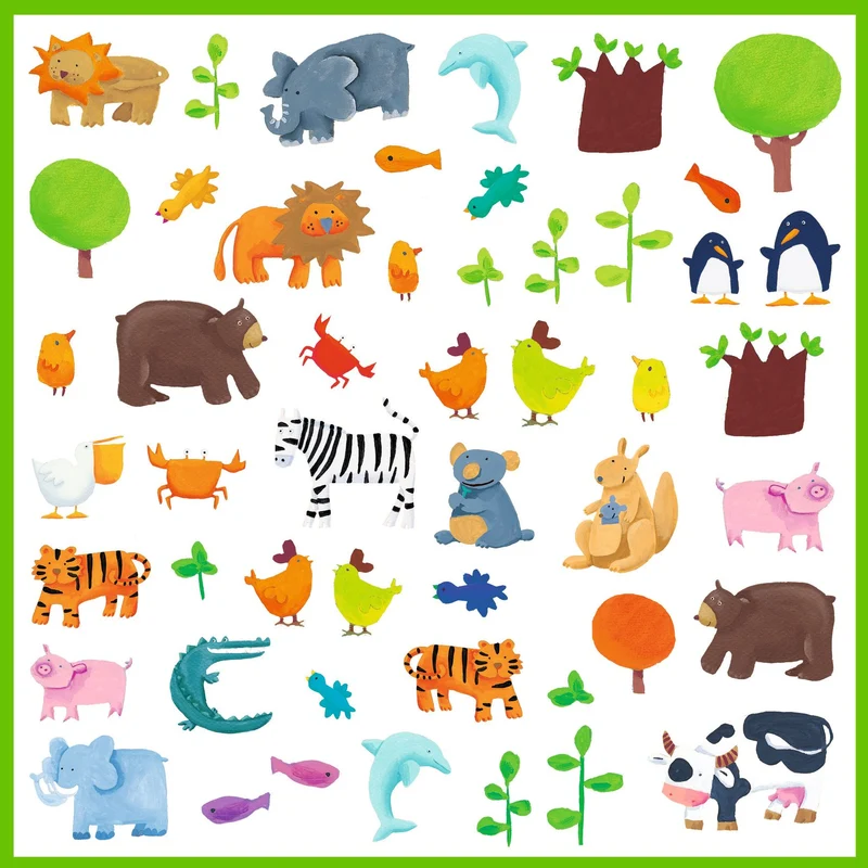 Pegatinas Animales · Djeco