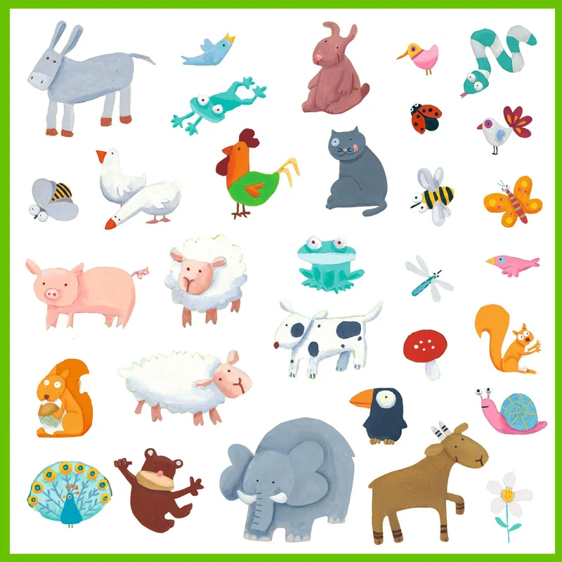 Pegatinas Animales · Djeco