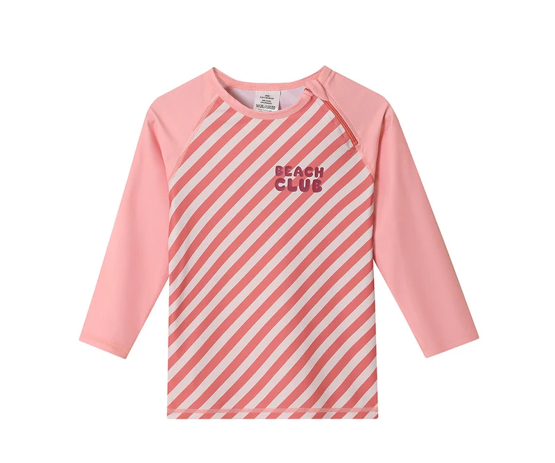 Camiseta Protección Solar Manga Larga · Stripes Bloom & Blush