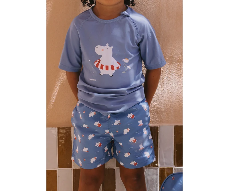 Camiseta Protección Solar Manga Corta · Hippos