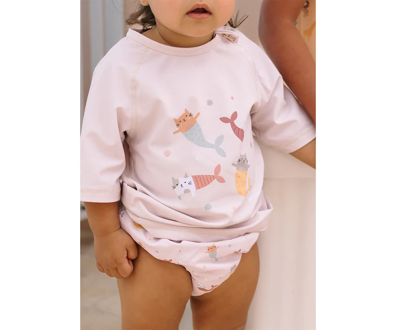Camiseta Protección Solar Manga Corta · Mermaid Cats