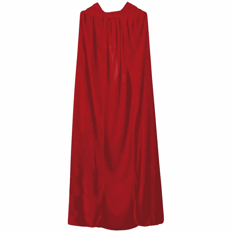 Capa Roja con Capucha Terciopelo 130 cm
