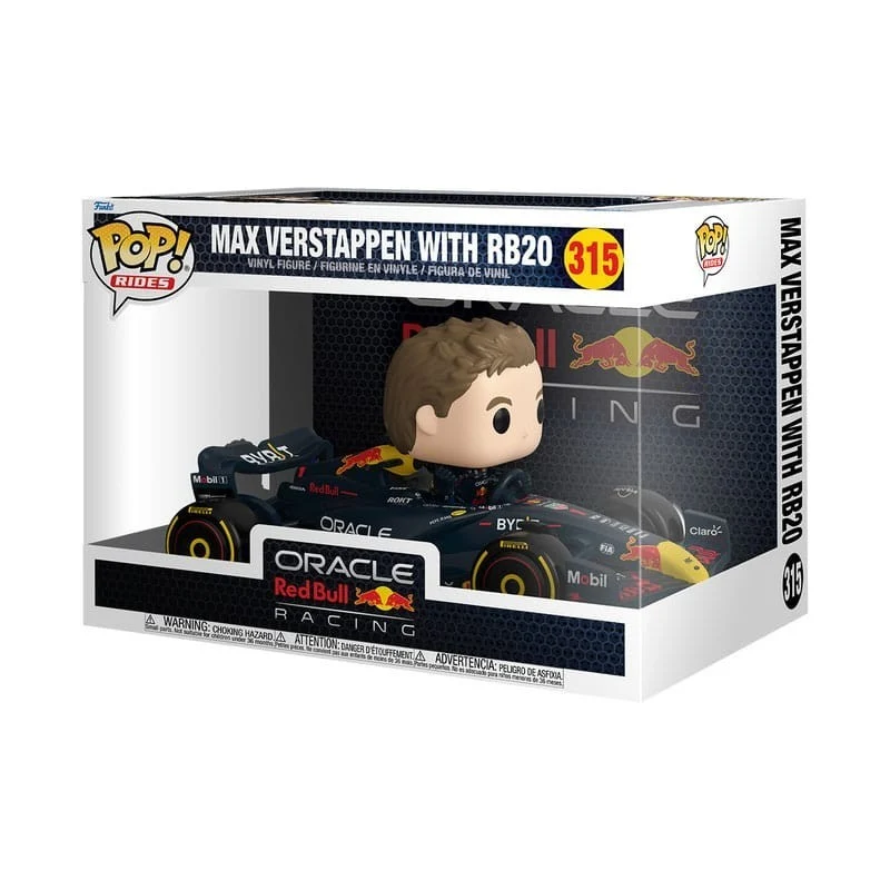 Funko Pop Deluxe Max Verstappen con RB20 - Rides Super