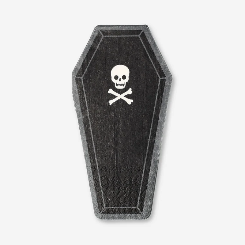 Napkins as black coffin - 16 pcs