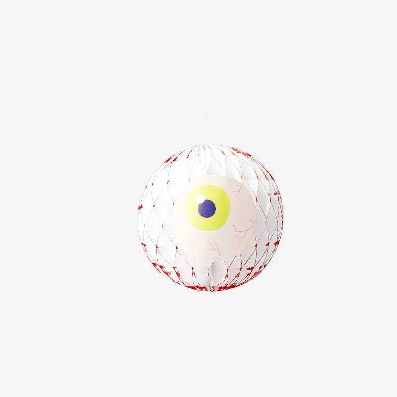 Honeycomb paper eyes decorations for hanging - 3 pcs