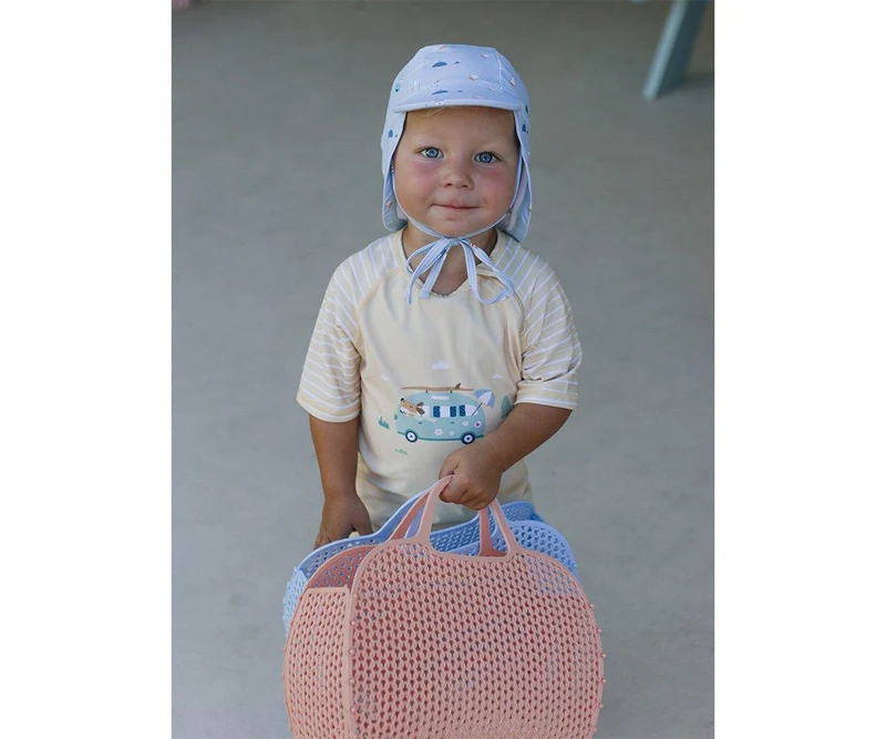 Bolso Plástico Retro Vintage · Serenity Blue