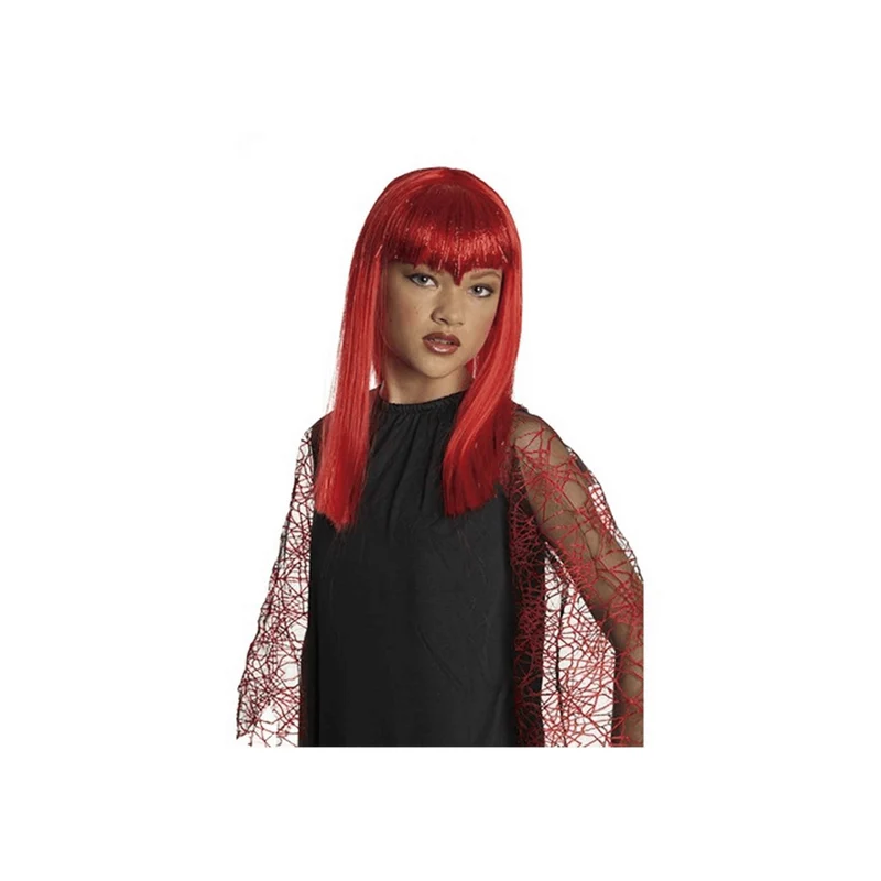 Peluca vampiresa traviesa roja infantil