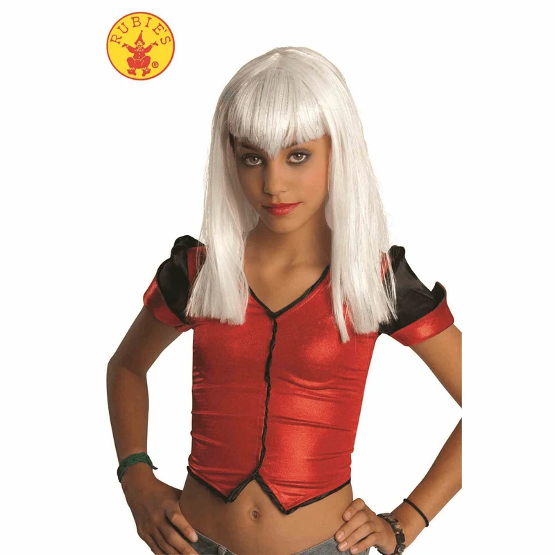 Peluca Vampiresa Blanca Infantil
