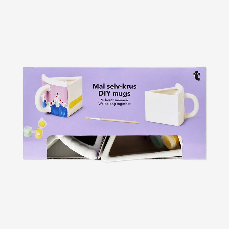 DIY cake slice mugs - 2 pcs