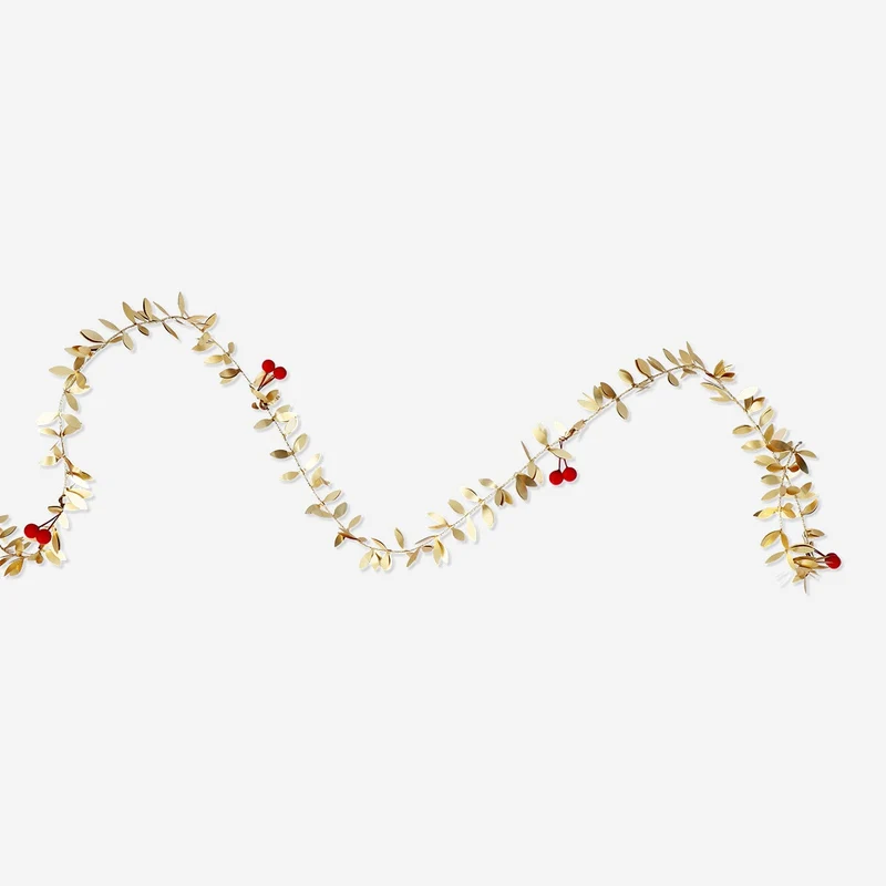 Holly garland ribbon - 2.75 m