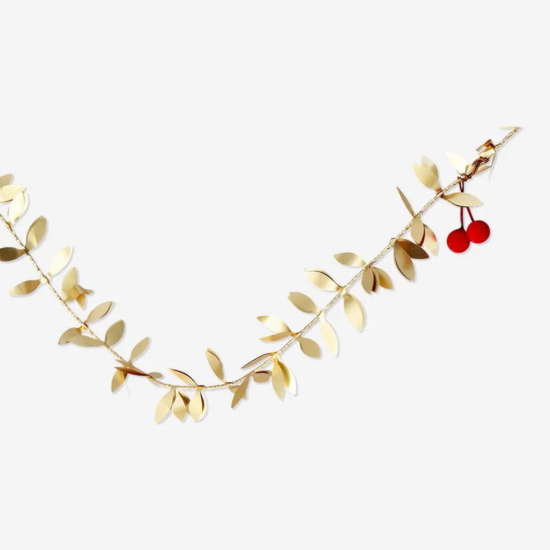 Holly garland ribbon - 2.75 m