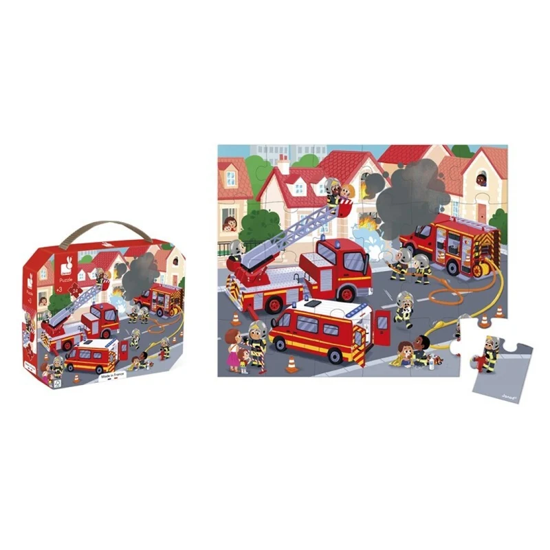 Puzzle Bomberos 24 piezas · Janod