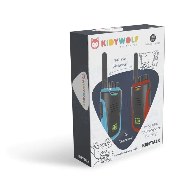 Walkie Talkies Kidytalk Rojo-Azul · Kidywolf