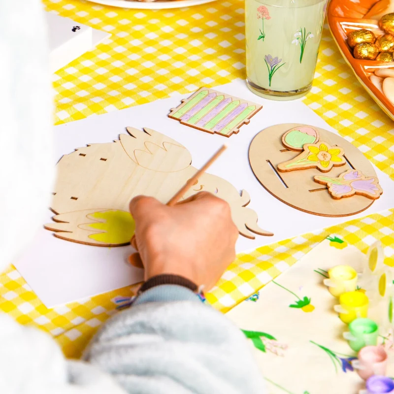 Paint-your-own Easter chicken decoration