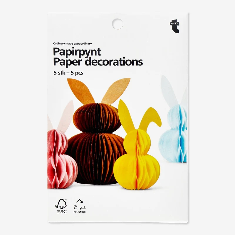 Paper decorations. 5 pcs