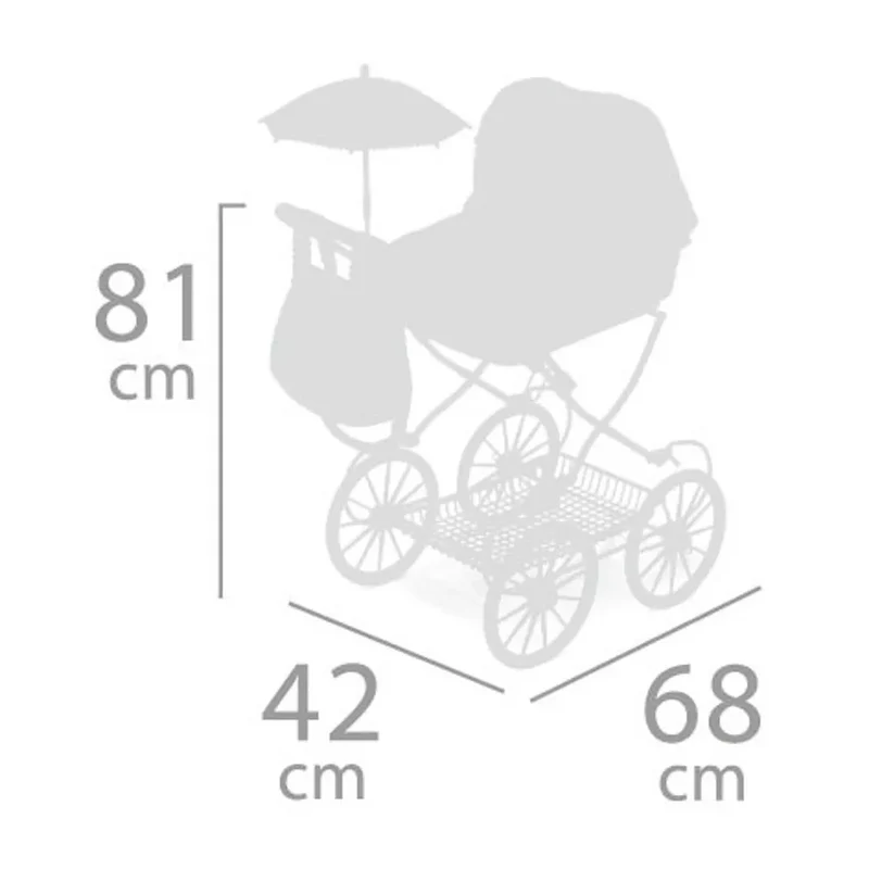 Coche de Muñecas Provenza Plegable con Sombrilla