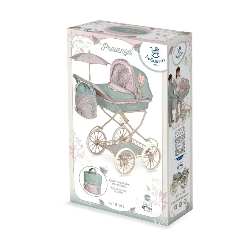 Coche de Muñecas Provenza Plegable con Sombrilla