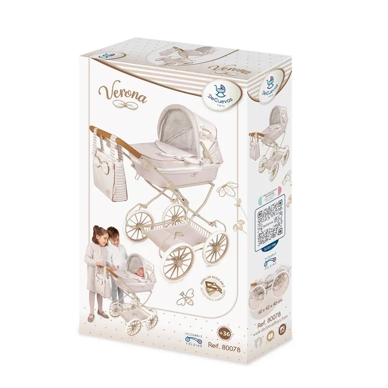 Coche De Muñeca Plegable Para Muñecas De Hasta 48 Cm De Cuevas Toys