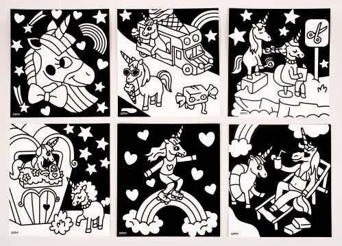 Lámina de Terciopelo Unicornio · OMY