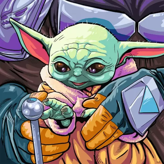 Set Puzzles Baby Yoda - Star Wars The Mandalorian 3x49pzs