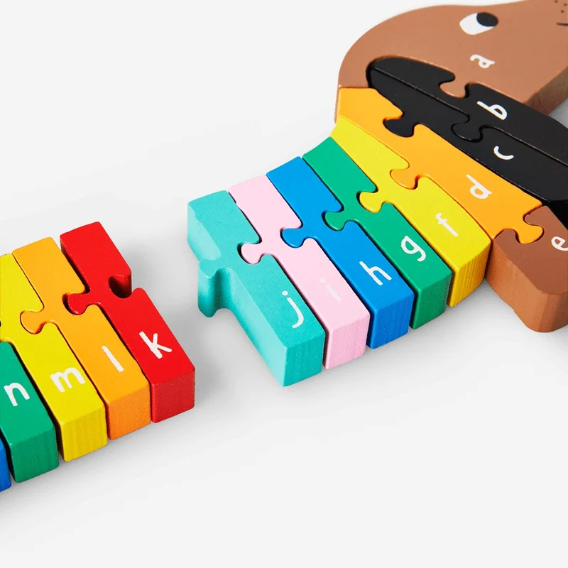 Wooden sausage dog alphabet puzzle