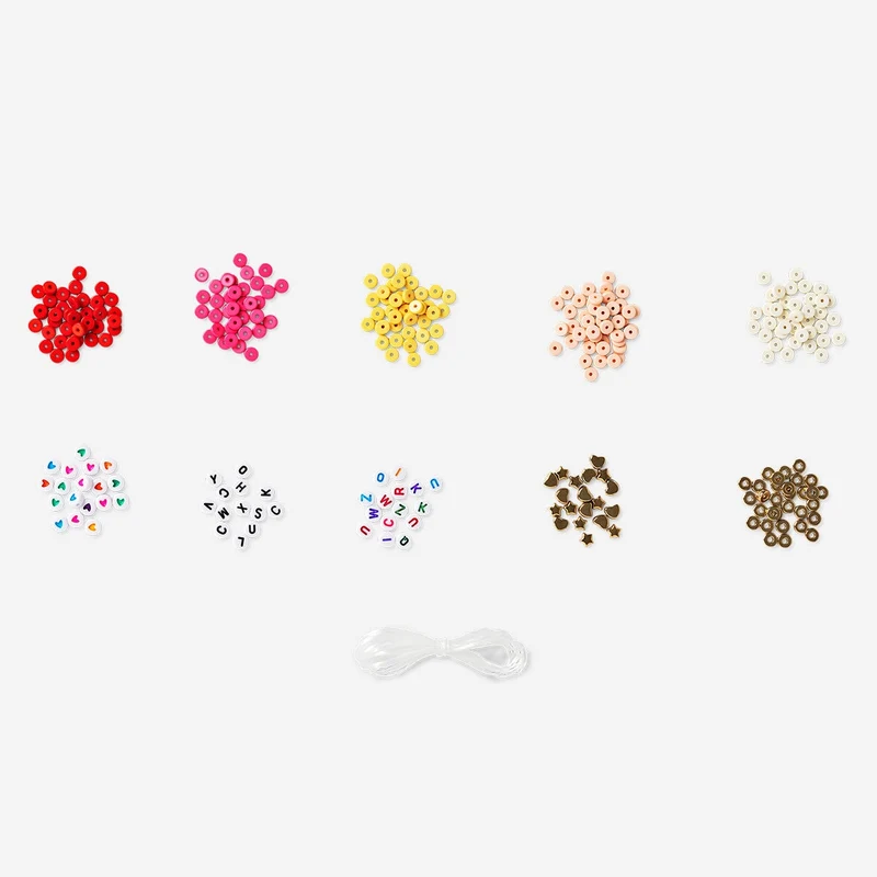 DIY bead set with letters