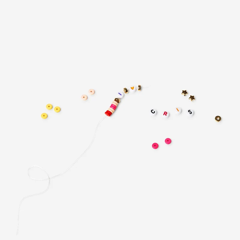 DIY bead set with letters