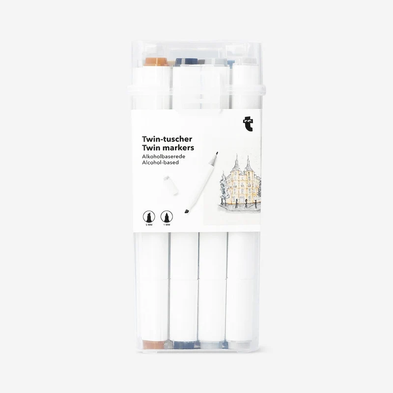 Twin markers neutral shades - 12 pcs
